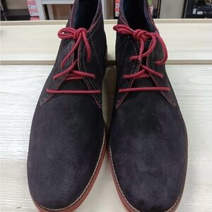 Cole Haan Mens Paul Chukka Boot Sz 13 Blue Suede Plain Toe LaceUp